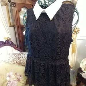 BEAUTIFUL Ladies Black Lace Top